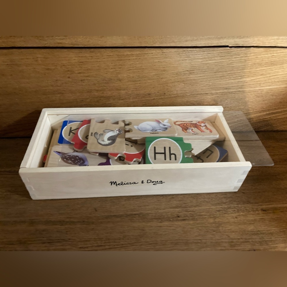 Melissa and Doug Self Correcting Alphabet Letter Puzzle *wooden pieces and box* - Picture 6 of 6
